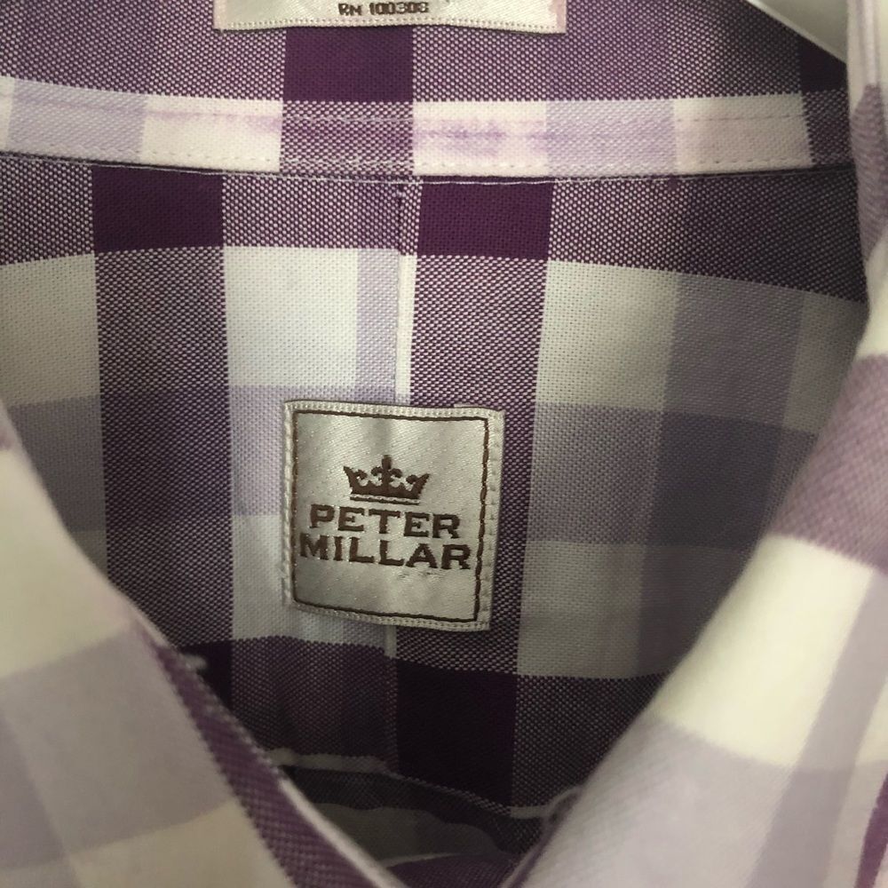 Peter Millar Checked Casual Button Down Sh - image 3